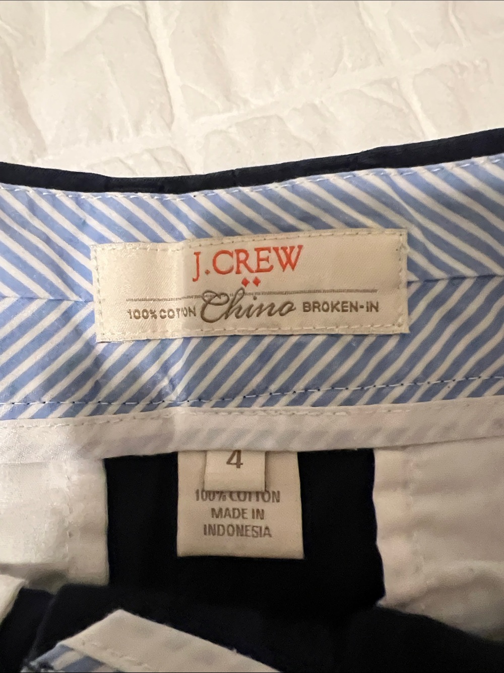 J. Crew Navy High-Waist Cotton Blend Shorts - Picture 3 of 6
